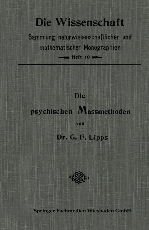 Produktbild: Die Psychischen Massmethoden