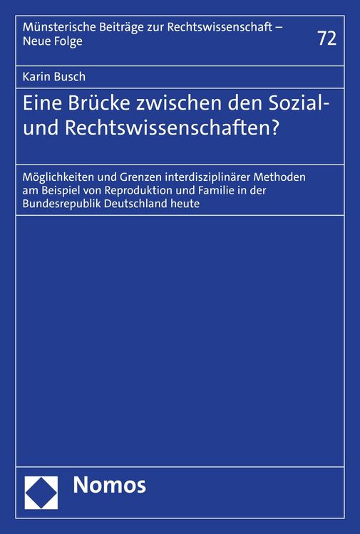 Produktbild: Eine Br&uuml;cke zwischen den Sozial- und Rechtswissenschaften?