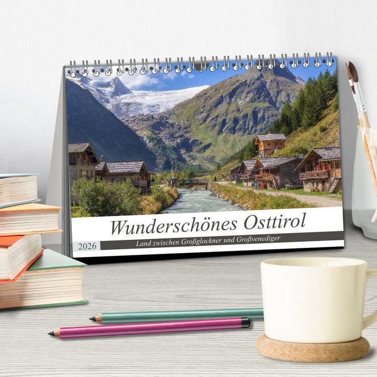 Produktbild: Wundersch&ouml;nes Osttirol (Tischkalender 2026 DIN A5 quer), CALVENDO Monatskalender