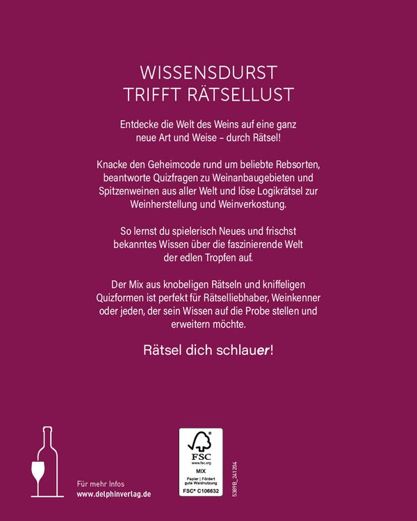 Produktbild: Wein I Wissen in R&auml;tseln