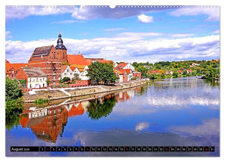 Produktbild: Elberadweg von Lutherstadt Wittenberg bis Hitzacker (Wandkalender 2026 DIN A2 quer), CALVENDO Monatskalender