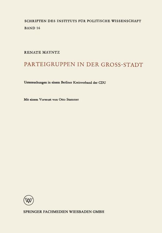 Produktbild: Parteigruppen in der Gro&szlig;stadt