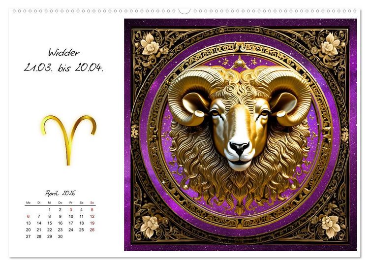Produktbild: Ein Jahr in Gold (Wandkalender 2026 DIN A2 quer), CALVENDO Monatskalender