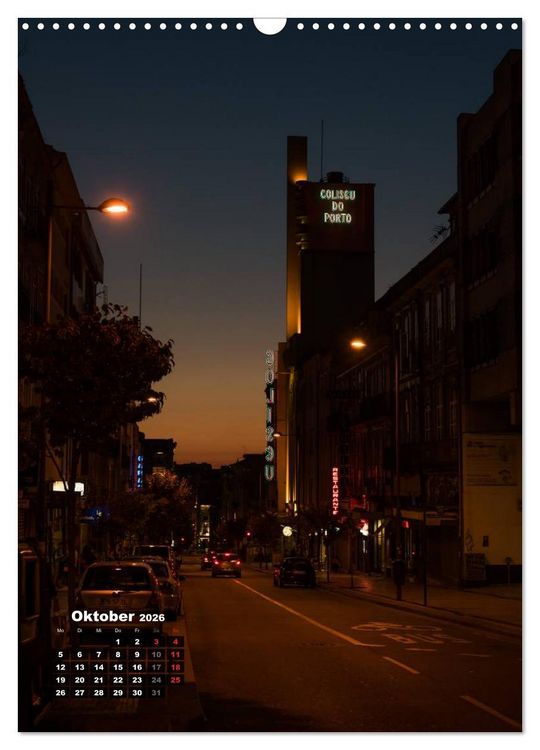 Produktbild: Porto Tag und Nacht (Wandkalender 2026 DIN A3 hoch), CALVENDO Monatskalender