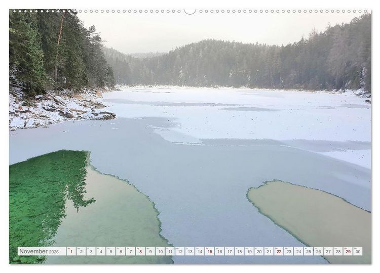 Produktbild: Mein Eibsee - Die Perle unterhalb der Zugspitze im Jahresverlauf (hochwertiger Premium Wandkalender 2026 DIN A2 quer), Kunstdruck in Hochglanz