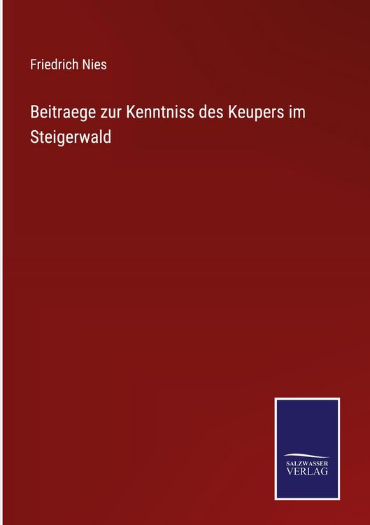 Produktbild: Beitraege zur Kenntniss des Keupers im Steigerwald