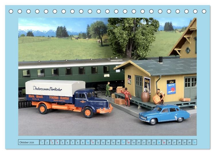 Produktbild: DDR Modellautos im Fokus (Tischkalender 2026 DIN A5 quer), CALVENDO Monatskalender