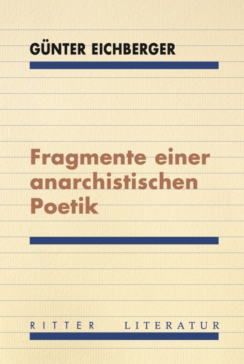 Produktbild: Fragmente einer anarchistischen Poetik