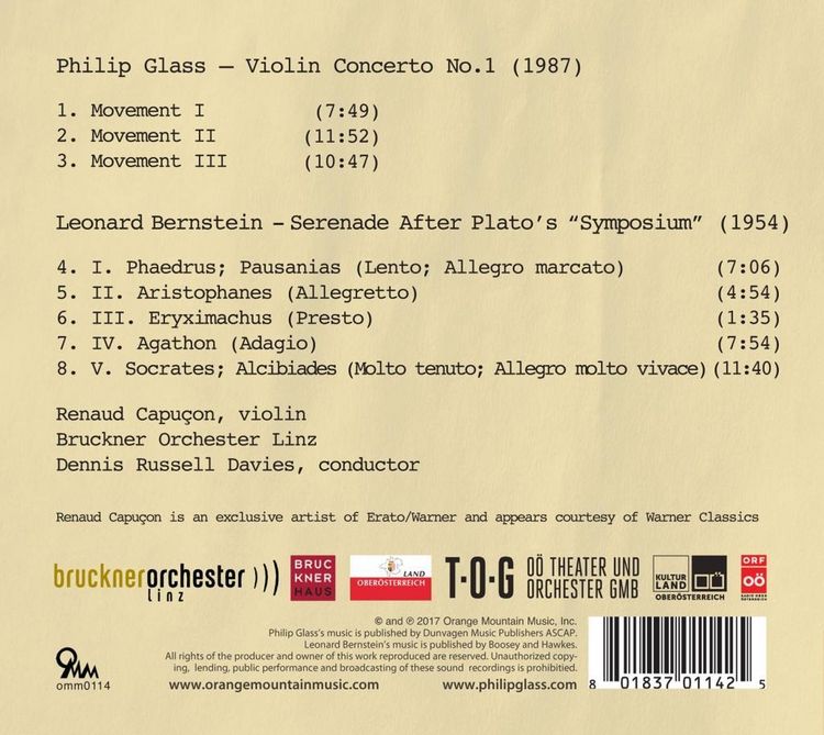 Produktbild: Violinkonzert 1/Serenade after Plato