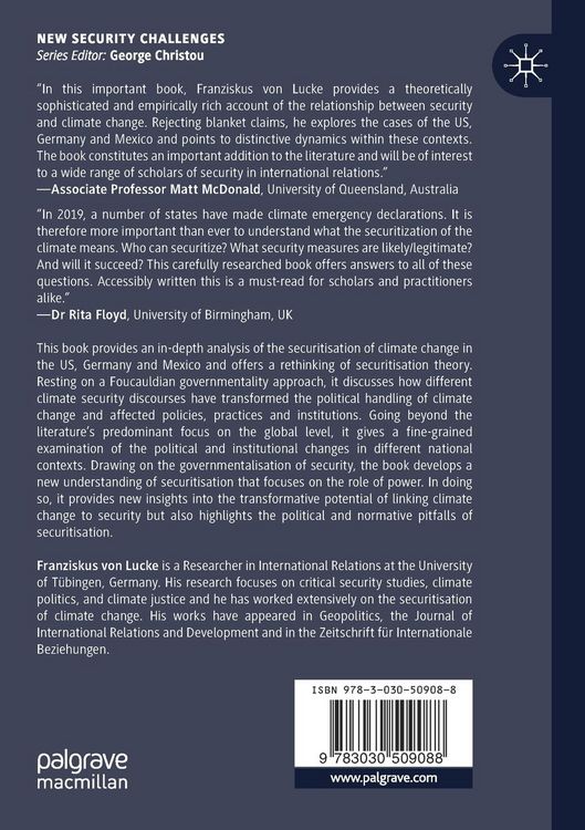 Produktbild: The Securitisation of Climate Change and the Governmentalisation of Security