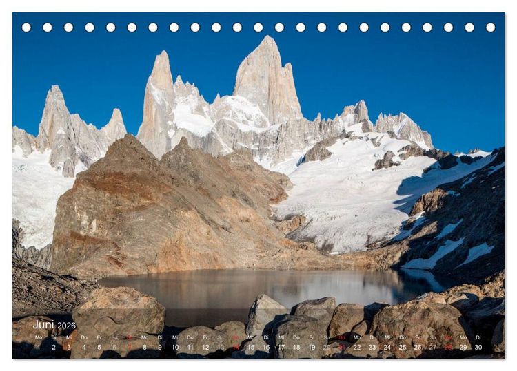 Produktbild: Majest&auml;tische Bergwelten Cerro Torre & Fitzroy Patagonien (Tischkalender 2026 DIN A5 quer), CALVENDO Monatskalender