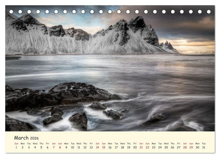 Produktbild: Amazing Nature of Iceland (Desk Calendar 2026 DIN A5 landscape), CALVENDO 12 Month DeskCalendar