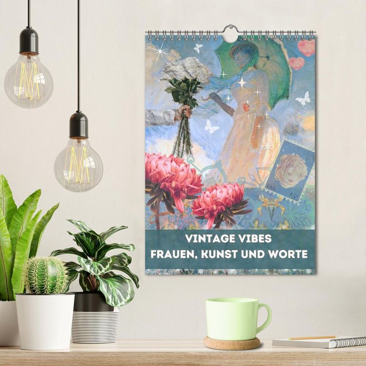 Produktbild: Vintage Vibes &ndash; Frauen, Kunst und Worte (Wandkalender 2026 DIN A4 hoch), CALVENDO Monatskalender