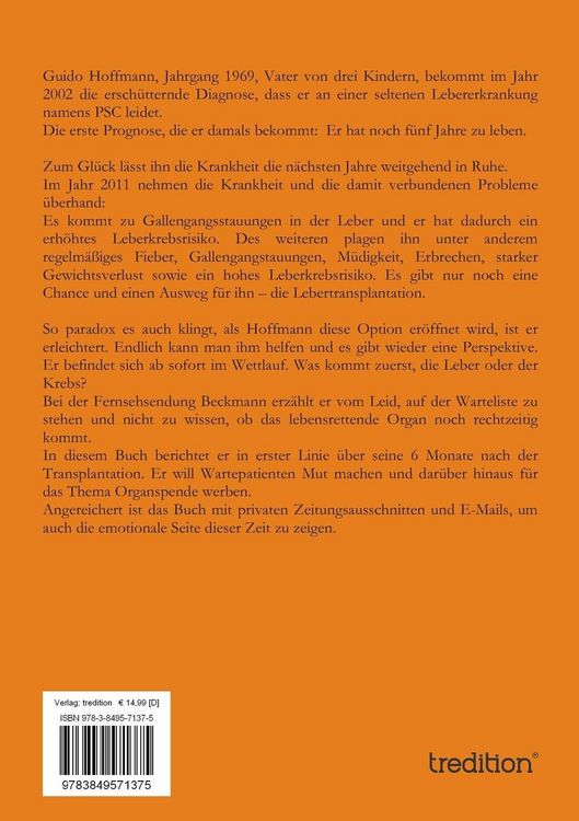 Produktbild: Lebertransplantation meine 6 Monate zur&uuml;ck ins Leben