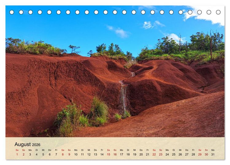 Produktbild: Hawaii - Eindr&uuml;cke von Big Island, Kauai & Oahu (Tischkalender 2026 DIN A5 quer), CALVENDO Monatskalender