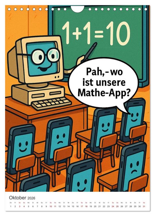 Produktbild: Robo-Champs: Witz trifft auf Chip (Wandkalender 2026 DIN A4 hoch), CALVENDO Monatskalender