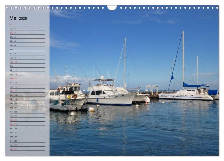 Produktbild: Land of Aloha - Hawaii Monatsplaner (Wandkalender 2026 DIN A3 quer), CALVENDO Monatskalender