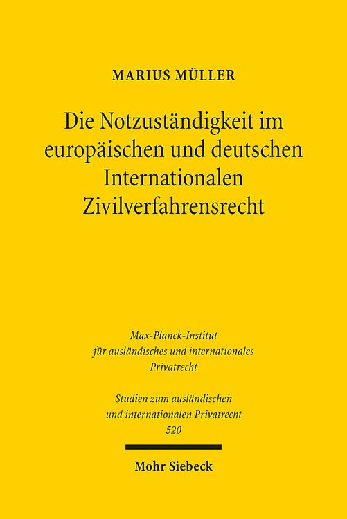 Produktbild: M&uuml;ller, M: Notzust&auml;ndigkeit im europ&auml;ischen und deutschen In