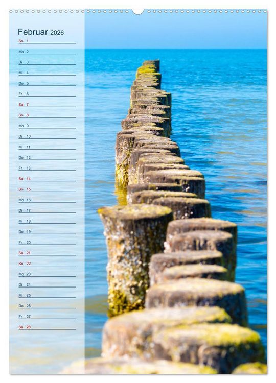 Produktbild: Maritim - Geburtstagskalender (Wandkalender 2026 DIN A2 hoch), CALVENDO Monatskalender