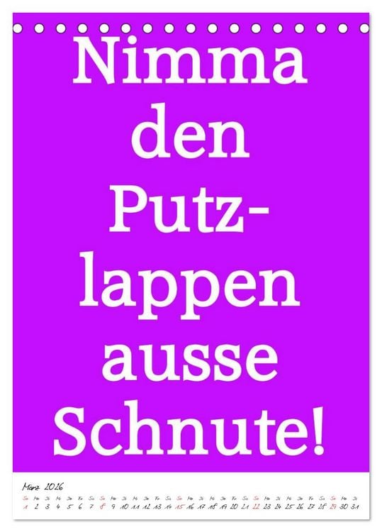 Produktbild: Spr&uuml;che aus&acute;m Pott (Tischkalender 2026 DIN A5 hoch), CALVENDO Monatskalender