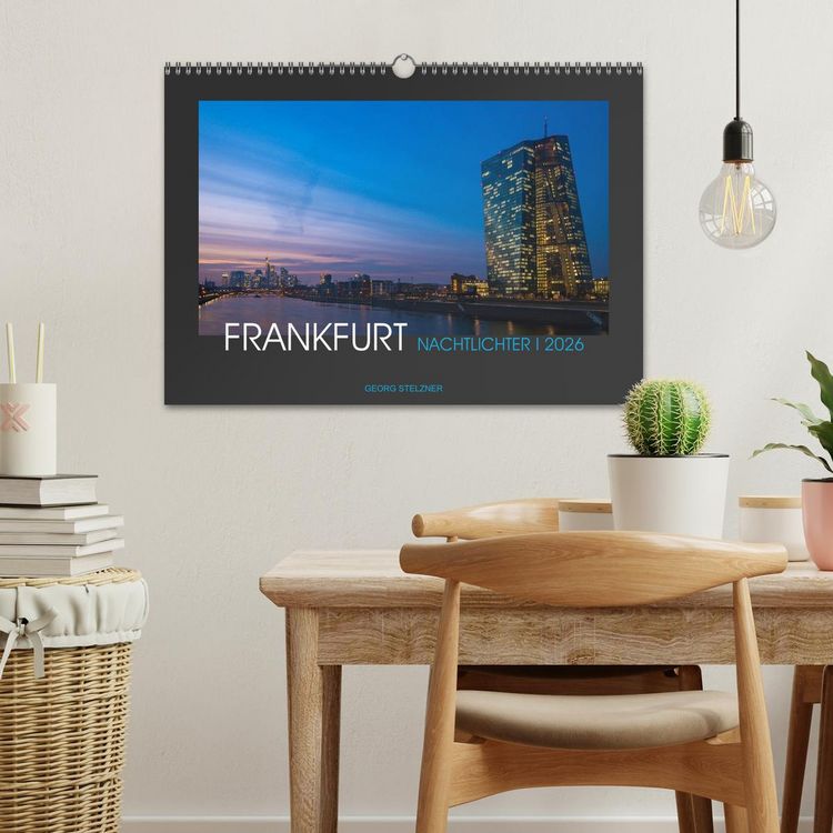 Produktbild: FRANKFURT - Nachtlichter 2026 (Wandkalender 2026 DIN A3 quer), CALVENDO Monatskalender