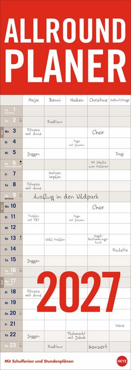 Produktbild: Allround-Familienplaner Vertical Kalender 2027