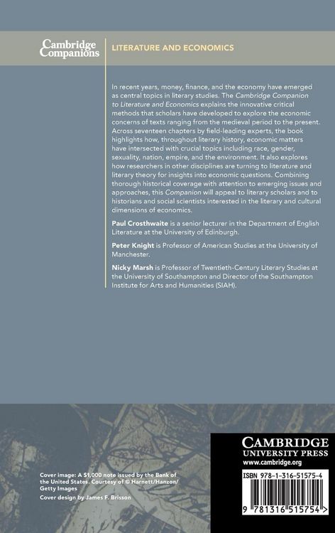 Produktbild: The Cambridge Companion to Literature and Economics