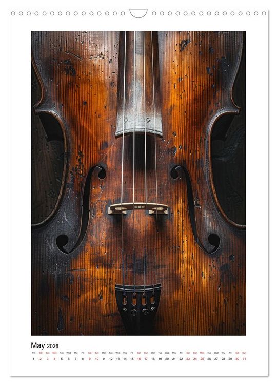 Produktbild: Violin Enjoyment (Wall Calendar 2026 DIN A3 portrait), CALVENDO 12 Month Wall Calendar