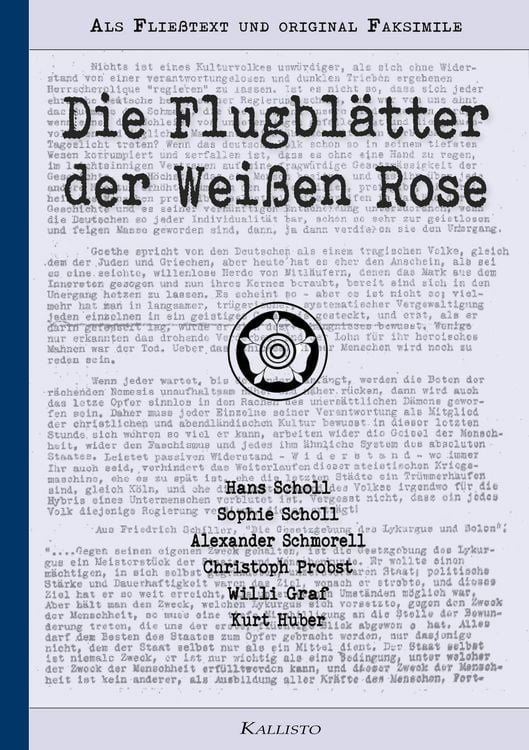 Produktbild: Die Flugbl&auml;tter der Wei&szlig;en Rose