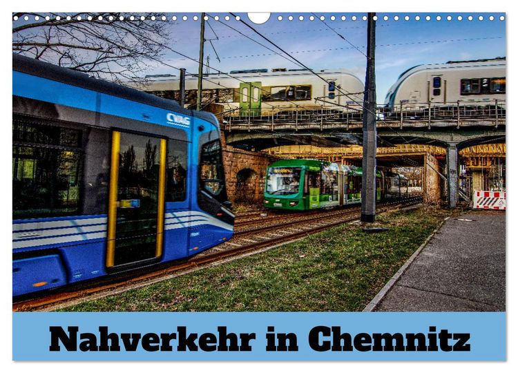Produktbild: Nahverkehr in Chemnitz (Wandkalender 2026 DIN A3 quer), CALVENDO Monatskalender
