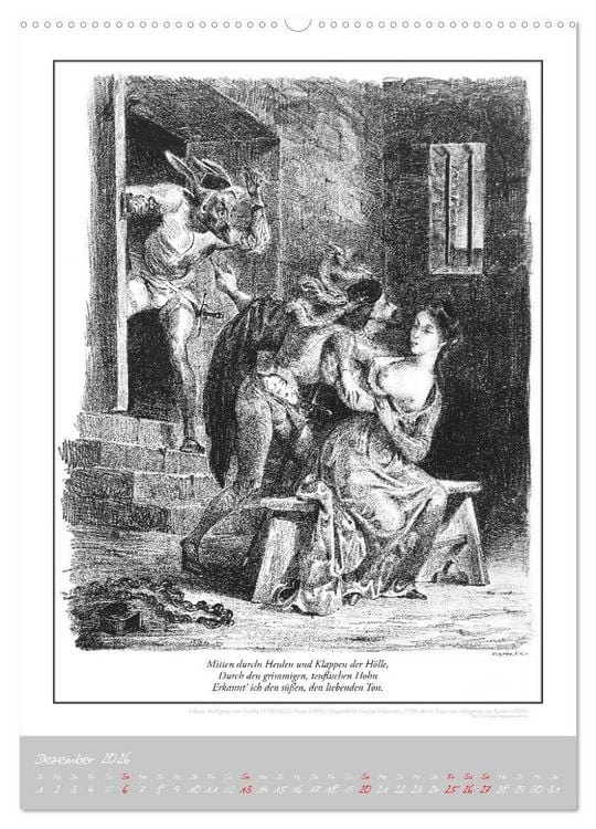 Produktbild: Faust - Weltliteraturkalender (Wandkalender 2026 DIN A2 hoch), CALVENDO Monatskalender