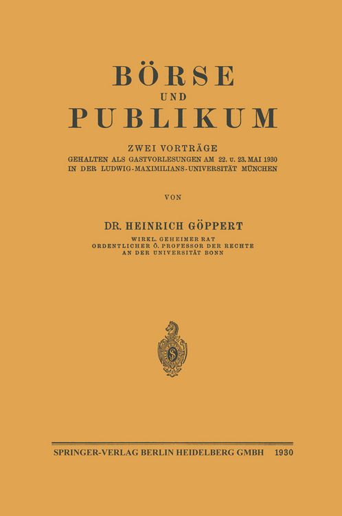 Produktbild: B&ouml;rse und Publikum