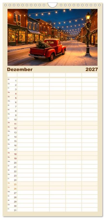 Produktbild: Familienplaner 2027 - USA &ndash; von Yellowstone bis Texas - Cowboys, Pr&auml;rie und Bisons mit 5 Spalten (Wandkalender, 21 x 45 cm) CALVENDO