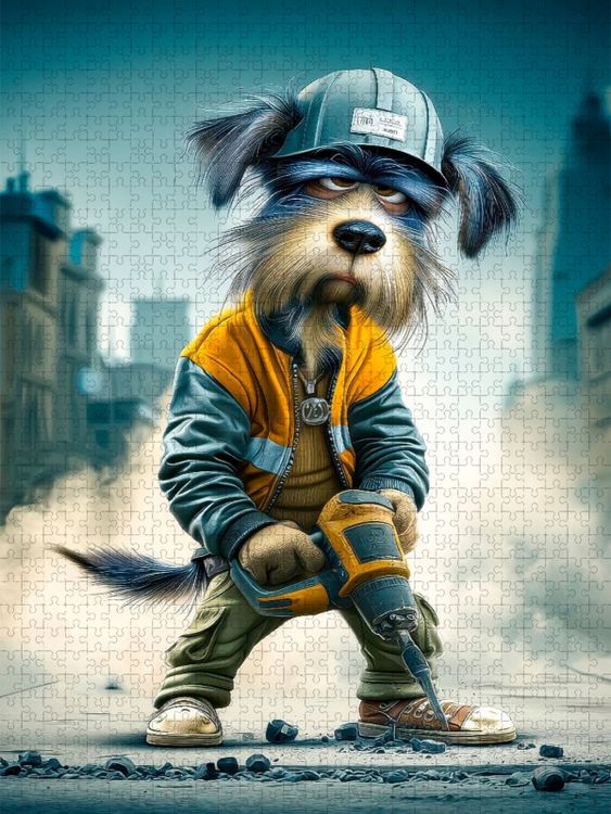 Produktbild: CALVENDO Puzzle Ich sag&acute;s Euch - ich bin der perfekte Stra&szlig;enbaumeister | 1000 Teile Lege-Gr&ouml;&szlig;e 64x48cm Foto-Puzzle f&uuml;r gl&uuml;ckliche Stunden