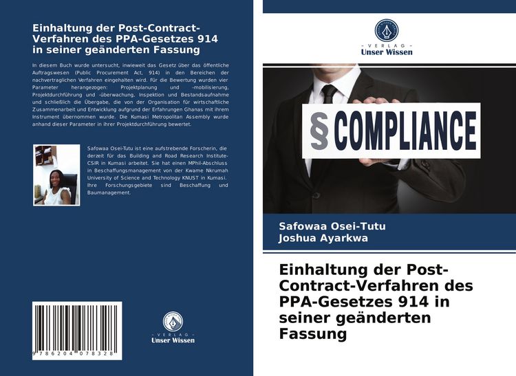 Produktbild: Einhaltung der Post-Contract-Verfahren des PPA-Gesetzes 914 in seiner ge&auml;nderten Fassung