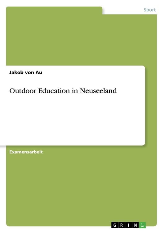 Produktbild: Outdoor Education in Neuseeland