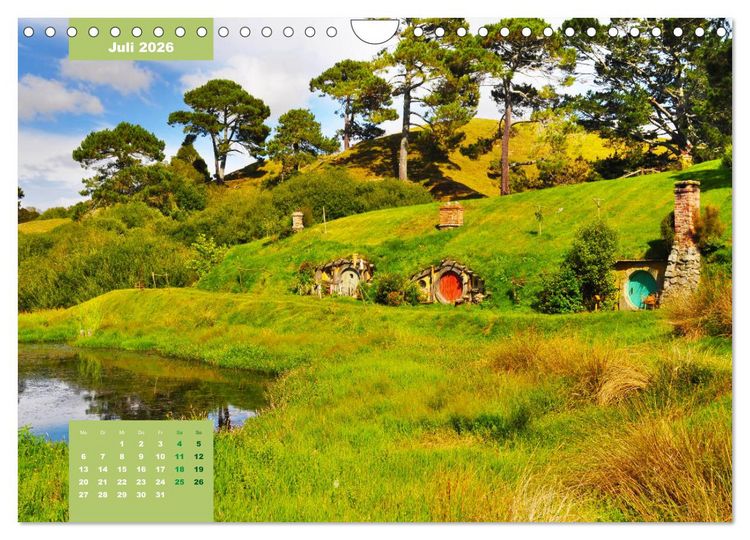 Produktbild: Erlebe mit mir die H&ouml;hepunkte von Neuseeland (Wandkalender 2026 DIN A4 quer), CALVENDO Monatskalender