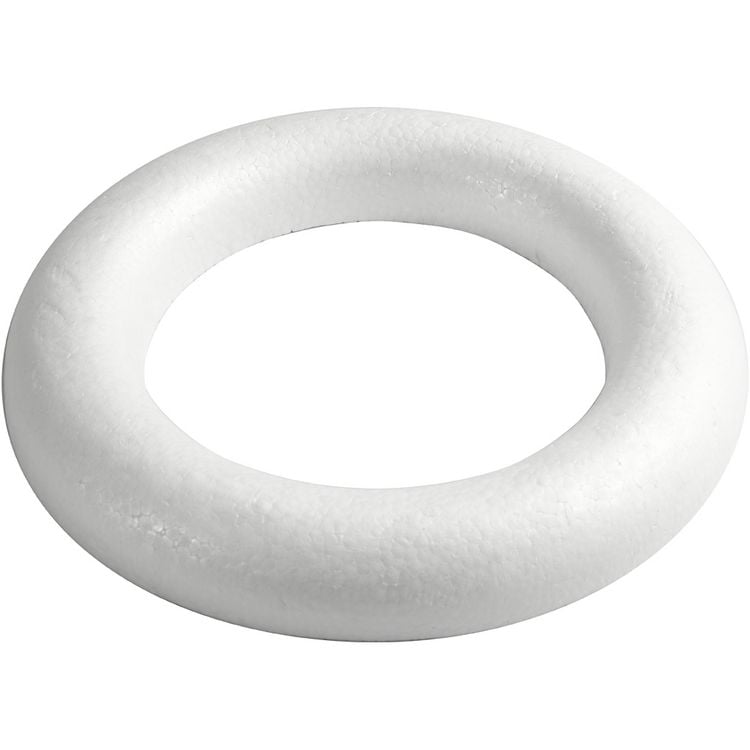 Produktbild: Creativ Company Styroporring, flach, Gr&ouml;&szlig;e 35 cm, Dicke 46 mm, Wei&szlig;, 1 Stk