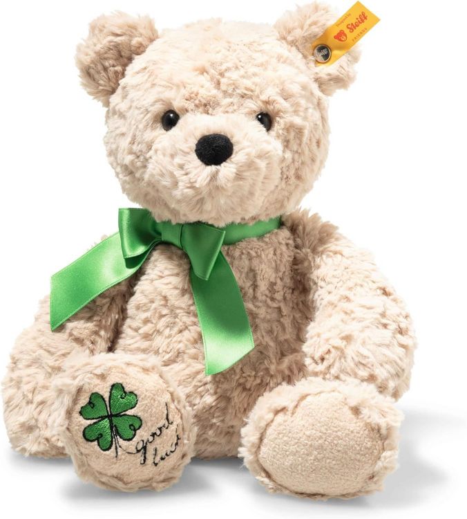Produktbild: Steiff 114144 - Soft Cuddly Friends, Teddyb&auml;r Jimmi Good Luck, 30 cm, Pl&uuml;sch
