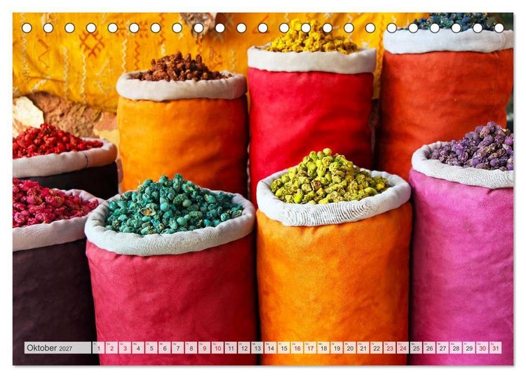 Produktbild: Marokkos Farben (Tischkalender 2027 DIN A5 quer), CALVENDO Monatskalender
