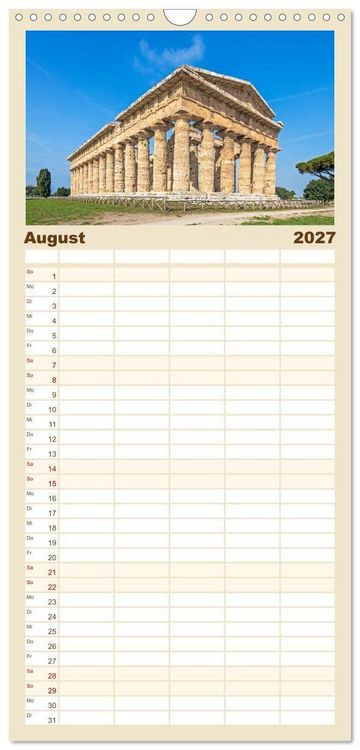 Produktbild: Familienplaner 2027 - Magna Graecia - Griechische antike St&auml;tten in S&uuml;ditalien mit 5 Spalten (Wandkalender, 21 x 45 cm) CALVENDO
