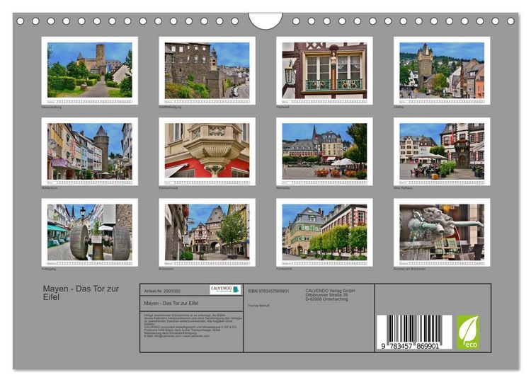 Produktbild: Mayen - Das Tor zur Eifel (Wandkalender 2026 DIN A4 quer), CALVENDO Monatskalender