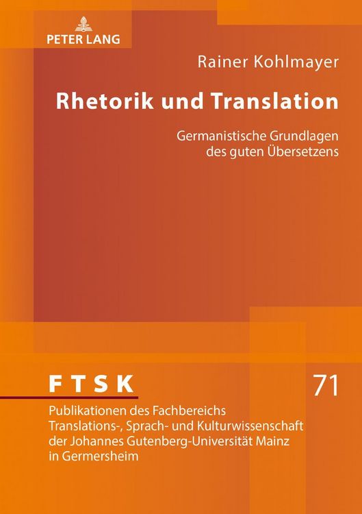 Produktbild: Rhetorik und Translation