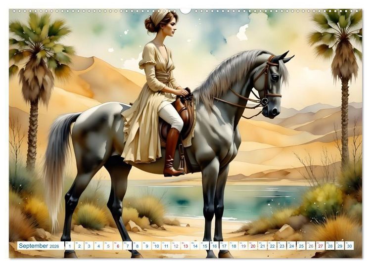 Produktbild: K&ouml;niginnen der Reitkunst (hochwertiger Premium Wandkalender 2026 DIN A2 quer), Kunstdruck in Hochglanz