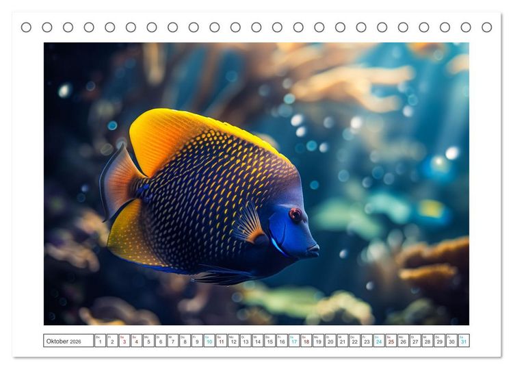 Produktbild: Exotische Fische (Tischkalender 2026 DIN A5 quer), CALVENDO Monatskalender