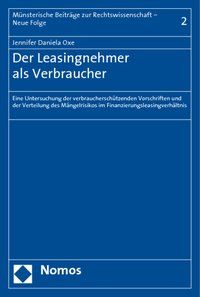 Produktbild: Der Leasingnehmer als Verbraucher
