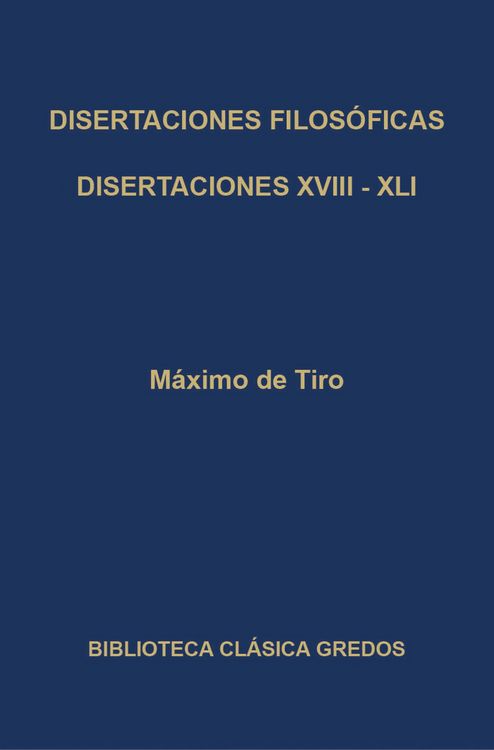 Produktbild: Disertaciones filos&oacute;ficas XVIII - XLI