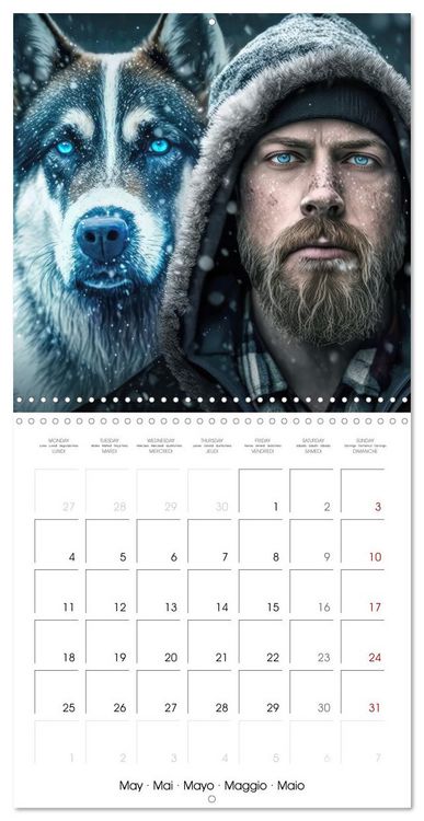 Produktbild: Des huskies adorables (Calendrier mural carr&eacute; 2026 30x30 cm) Calendrier double avec une page pour vos prises de notes