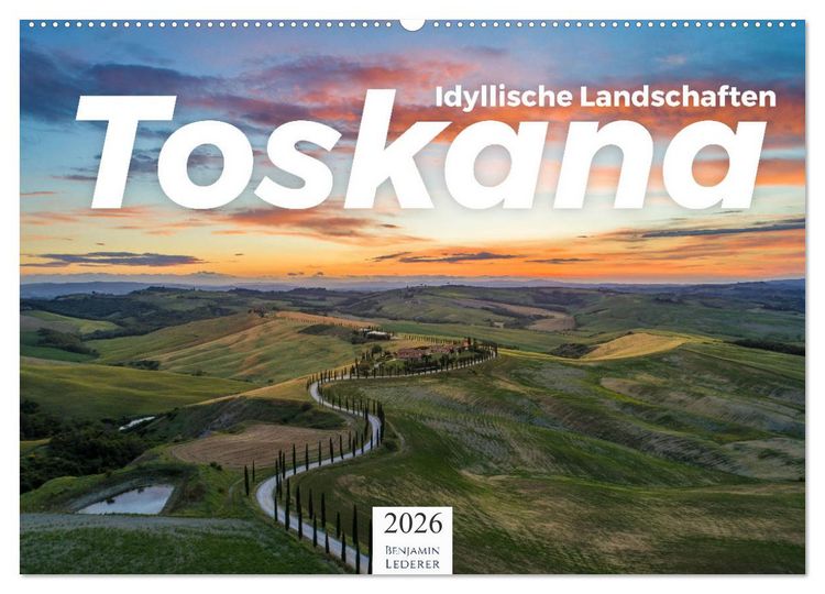 Produktbild: Toskana - idyllische Landschaft (Wandkalender 2026 DIN A2 quer), CALVENDO Monatskalender