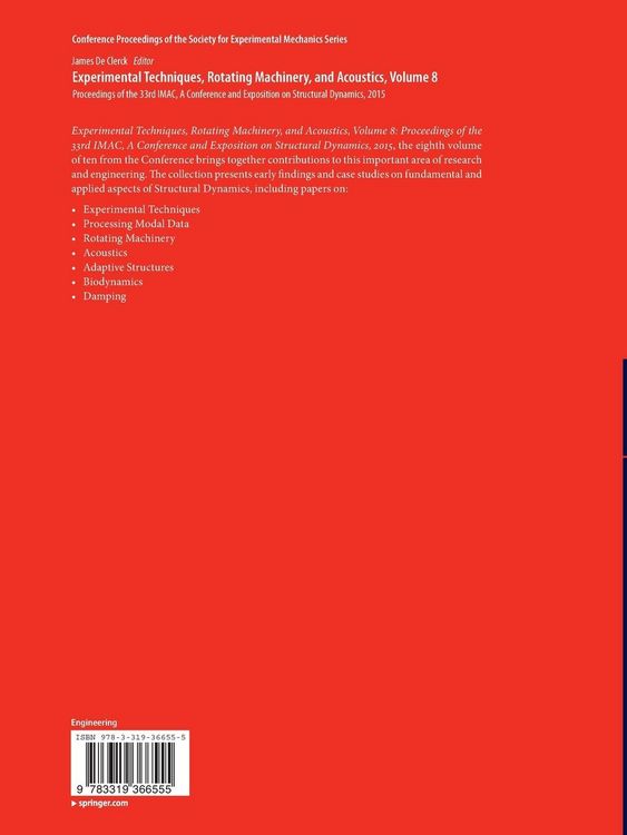 Produktbild: Experimental Techniques, Rotating Machinery, and Acoustics, Volume 8